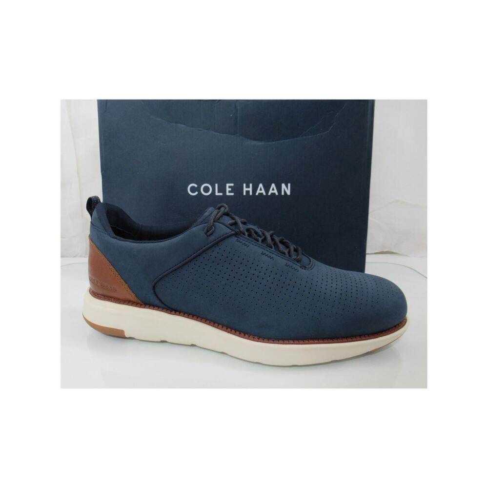 Cole Haan Grand Atlantic Textured Sneaker Shoes Navy Blazer Nubuck Size 10.5